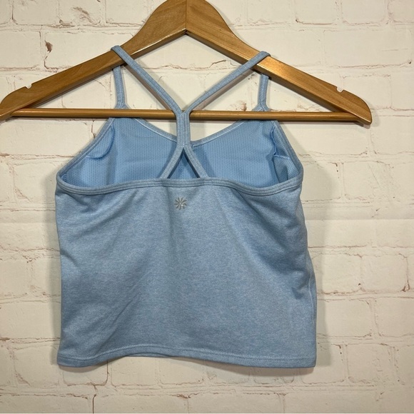 Athleta Girl Top Size Large 12 Blue Athletic Cheer Yoga Sports Cami - Picture 1 of 8